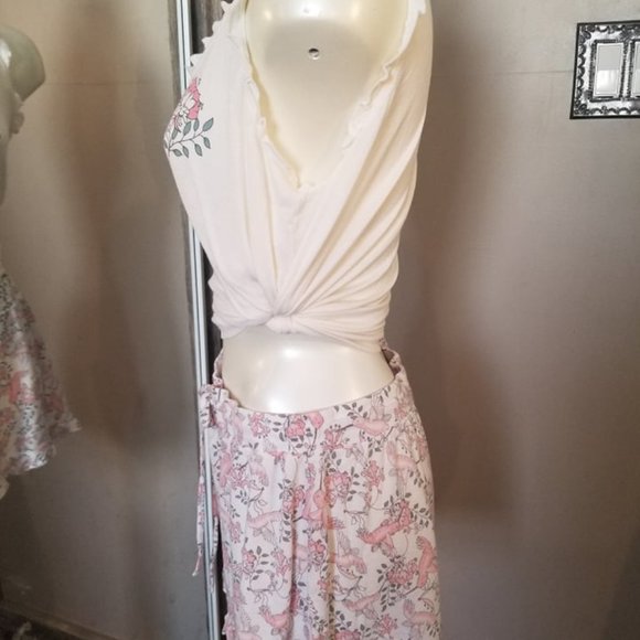 La Vie En Rose "You Will Forever Be My Always" Light Pajamas, Top and Bottoms - Picture 3 of 5